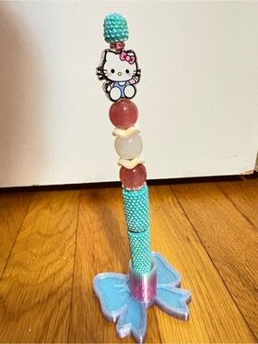 Hello Kitty Beaded bling Pen in Turquoise & Pink